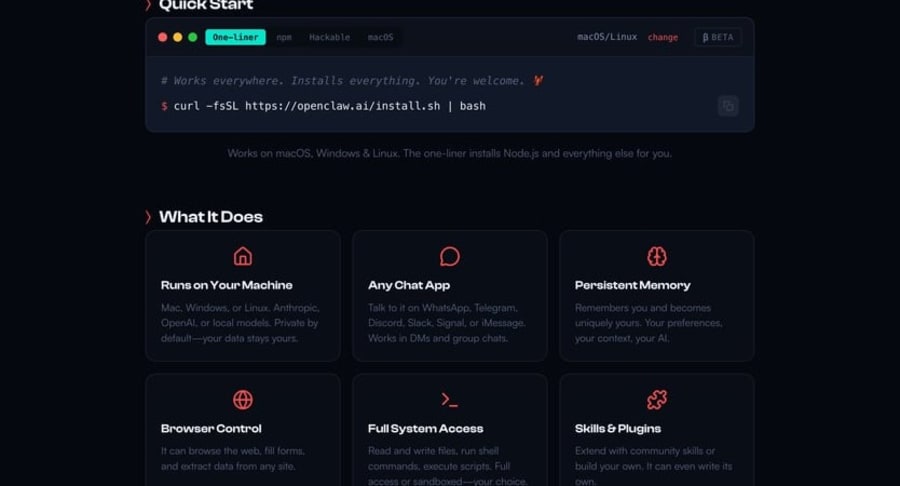 Возможности OpenClaw — автоматизация задач